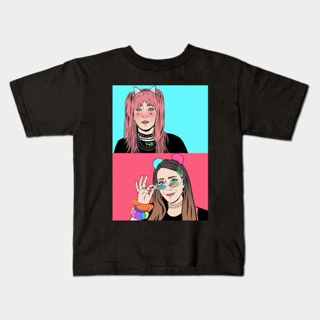 Jenna Marbles Kids T-Shirt by miyku